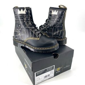 Dr. Martens 1460 BASQUIAT LEATHER LACE UP BOOTS Black NEW LIMITED EDITION